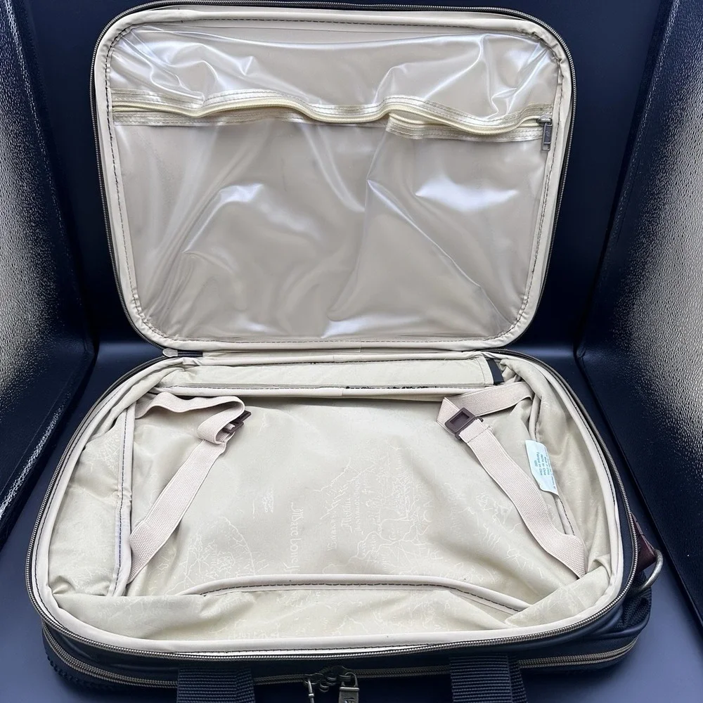 American Tourister Briefcase Men's Black Brown Nylon Professional Laptop Bag
